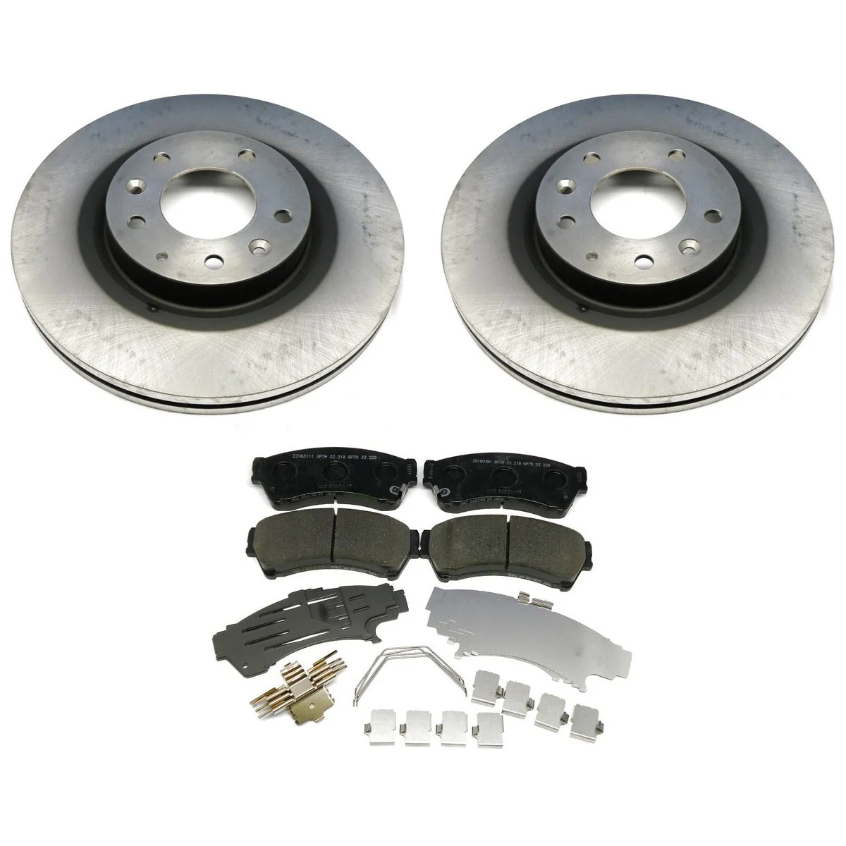 Brake Package, Front: Pads, Rotors & Attachment Kit | Mazda6 (2003-2005)