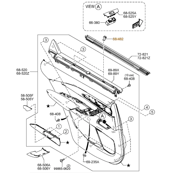 Door Sunshade Clip | Mazda CX-9 (2016-2023) - Image 2