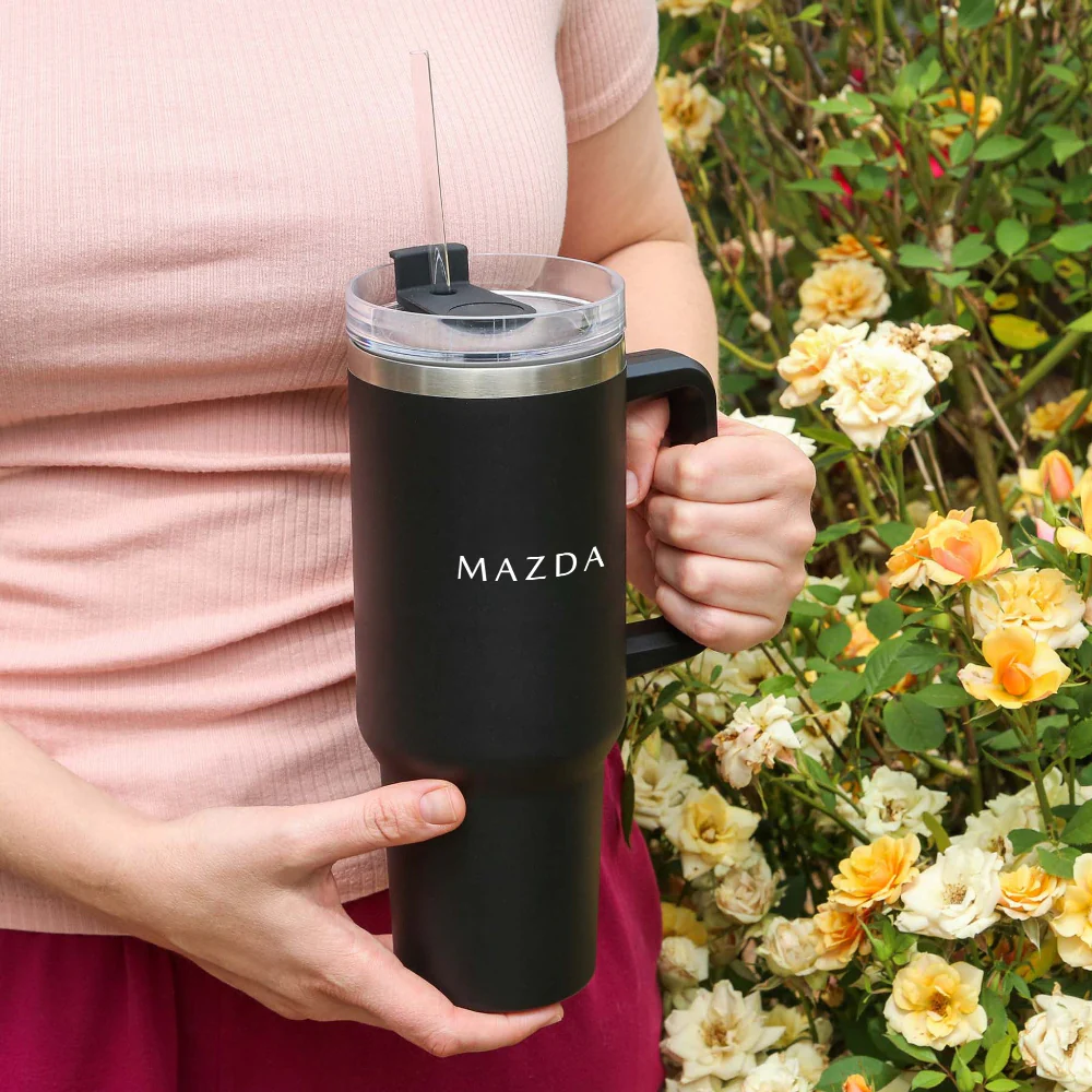 Tumbler — 40 oz. Peak Biggie (Black) | Mazda × Glacier - Image 6